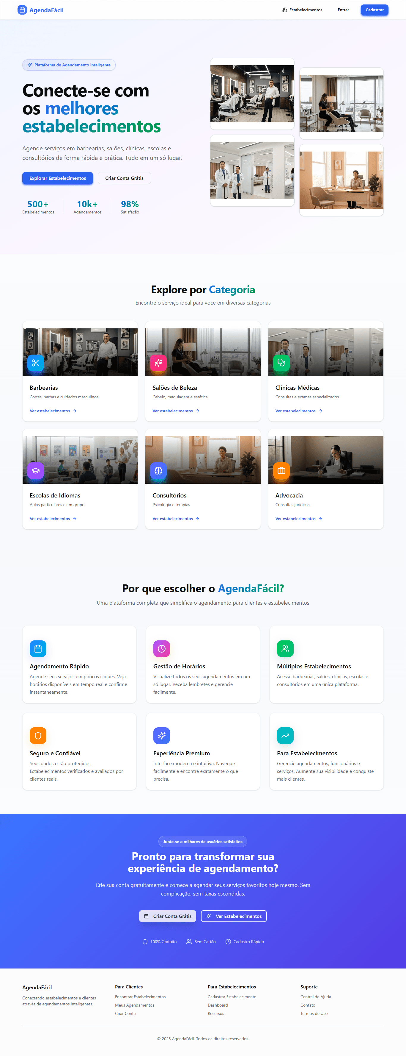 Agenda Fácil — sistema de agendamento online