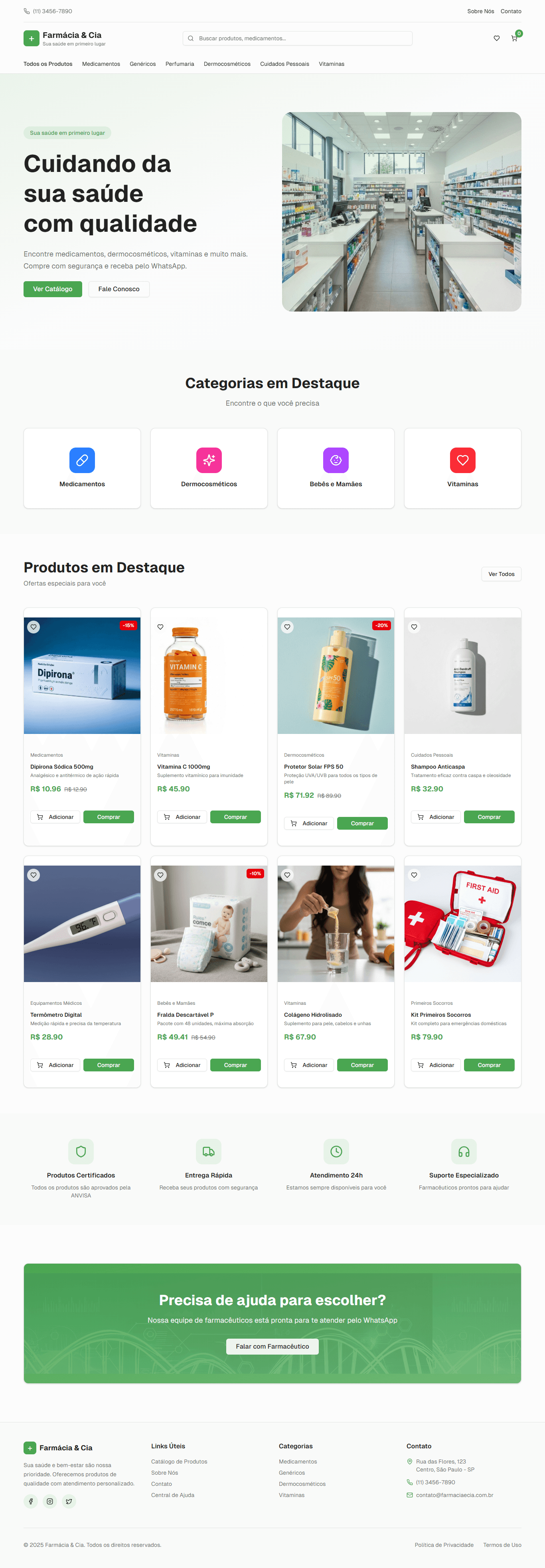 Farmacia — loja virtual