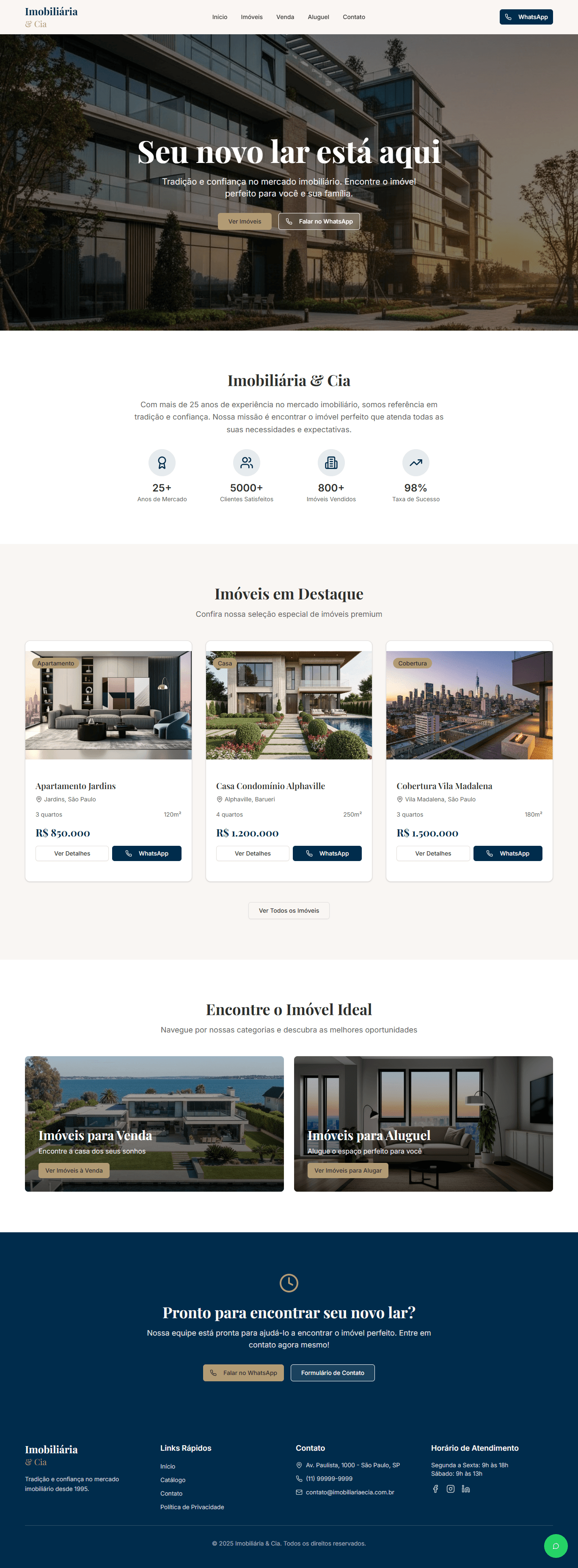 Imobiliária — portal de imóveis